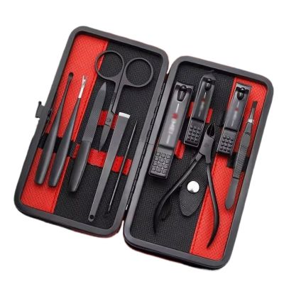 11-Piece Nail Clipper Set, Large Nail Clippers & Nail Scissors, Upscale Portable Manicure Pedicure Tools, Stainless Steel High Carbon Steel Personal Care Set for Hand, Face & Foot Care