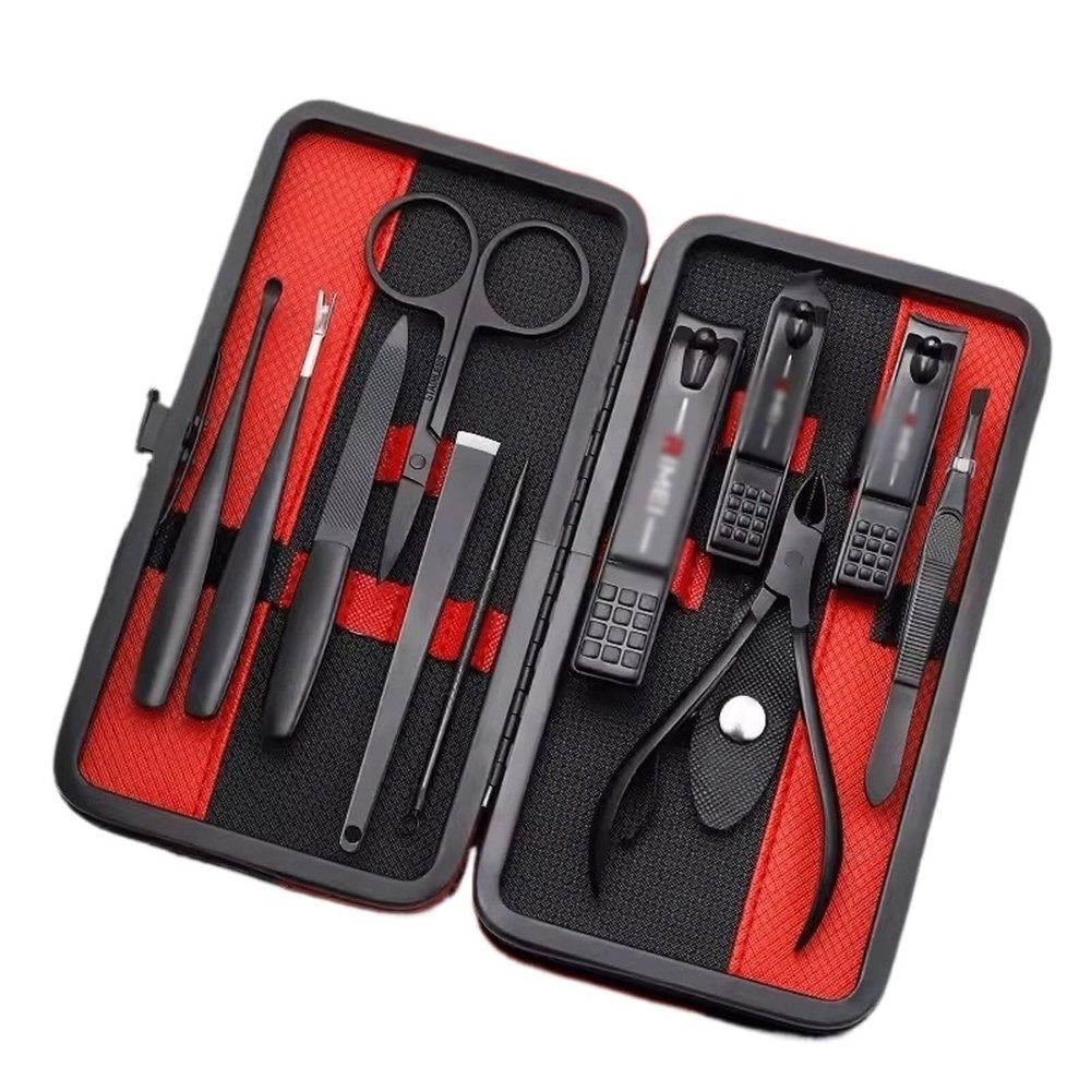 11-Piece Nail Clipper Set, Large Nail Clippers & Nail Scissors, Upscale Portable Manicure Pedicure Tools, Stainless Steel High Carbon Steel Personal Care Set for Hand, Face & Foot Care