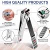 19-Piece Professional Pedicure and Manicure Kit - Stainless Steel Nail Clippers, Cutters, Nail Files, and Grooming Tools Set for Heavy-Duty Use with PU Leather Case view 3