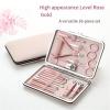 18-Piece Nail Clippers Set, Rose Gold Manicure Kit with Ear Spoon, Scissors & Diagonal Exfoliating Stainless Steel Tools, Complete Personal Care Set for Men, Women & Travel view 3