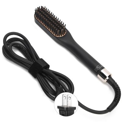 Beard Glass for Men, Beard Comb Men Multifunctional Hair Straightener Smooth Brush Hair Beard Straight Brush for The Styling of Beard and Hair 3 Steps Temperature Temperature (US Plug)