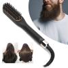 Beard Glass for Men, Beard Comb Men Multifunctional Hair Straightener Smooth Brush Hair Beard Straight Brush for The Styling of Beard and Hair 3 Steps Temperature Temperature (US Plug) view 3
