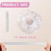 30 Pcs Disposable Shower Caps, Clear Plastic Bath Caps for Hair Treatment, Spa, Home, Kitchen, Hotel, Travel (17.3 Inch) view 2