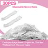 30 Pcs Disposable Shower Caps, Clear Plastic Bath Caps for Hair Treatment, Spa, Home, Kitchen, Hotel, Travel (17.3 Inch) view 3