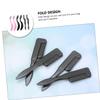 BIUDECO Professional Eyebrow Eyelash Brush Stainless Steel Lash Comb Makeup Grooming Tool Brow Brush Portable Folding Design view 3