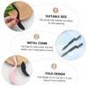 BIUDECO Professional Eyebrow Eyelash Brush Stainless Steel Lash Comb Makeup Grooming Tool Brow Brush Portable Folding Design view 4