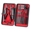 24-Piece Black Nail Clippers Set for Men, Complete Nail Care Kit with Pedicure Tools, Acne Needles, Special Pedicure Knife, High Carbon Steel Manicure Tools for Home Use view 1