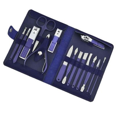 15-Piece Manicure Set Nail Clippers Set, Upgrade Stainless Steel Nail Cutter, Pedicure Scissors, Professional Nail Care Kit for Fingernail & Toenail Grooming with PU Leather Case