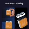 Portable Rotary Dual Ring Electric Shaver,New Model Mini Dual-Head Electric Shaver,Mini Razor for Men,for Travel & Daily Use (White) view 3