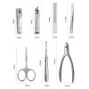 7-Piece Portable Nail Clippers Set, Pedicure Grooming Kit for Men & Women, Stainless Steel Manicure Tools for Finger & Toe Nails with Leather Case - Personal Care Kit(White) view 4