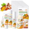 15 PCS Turmeric Skin Care Set - Turmeric Skin Care Kit Long-Lasting Moisture, Oil Control & Smooth Skin - With Cleanser, Soap, Scrub,Toner, Face Oil, Eye Cream, Lotion, Cream & Facial Masks view 1