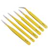 6PCS /Set Stainless Steel Tweezers Set for Electronics Phone Repairing Tool Eyebrow/Eyelash Tweezers (D 6pcs) view 1