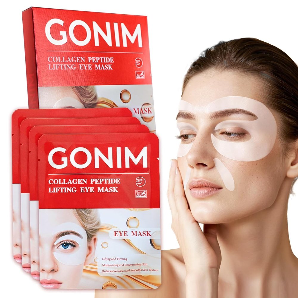 GONIM Under Eye Patches 360 Fit, Eye Mask with Collagen Peptide, Salmon DNA PDRN, Retinol & Niacinamide, Eye Patches for Puffy Eyes and Dark Circles, Travel Essentials 4 pairs
