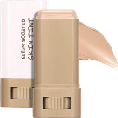 Beauty Balm Serum Boosted Skin Tint, Solid Tinted Moisturizing Serum Contour Stick Foundation Face Stick for Women, Brightens, Hydrates, Natural Finish Makeup (04#)