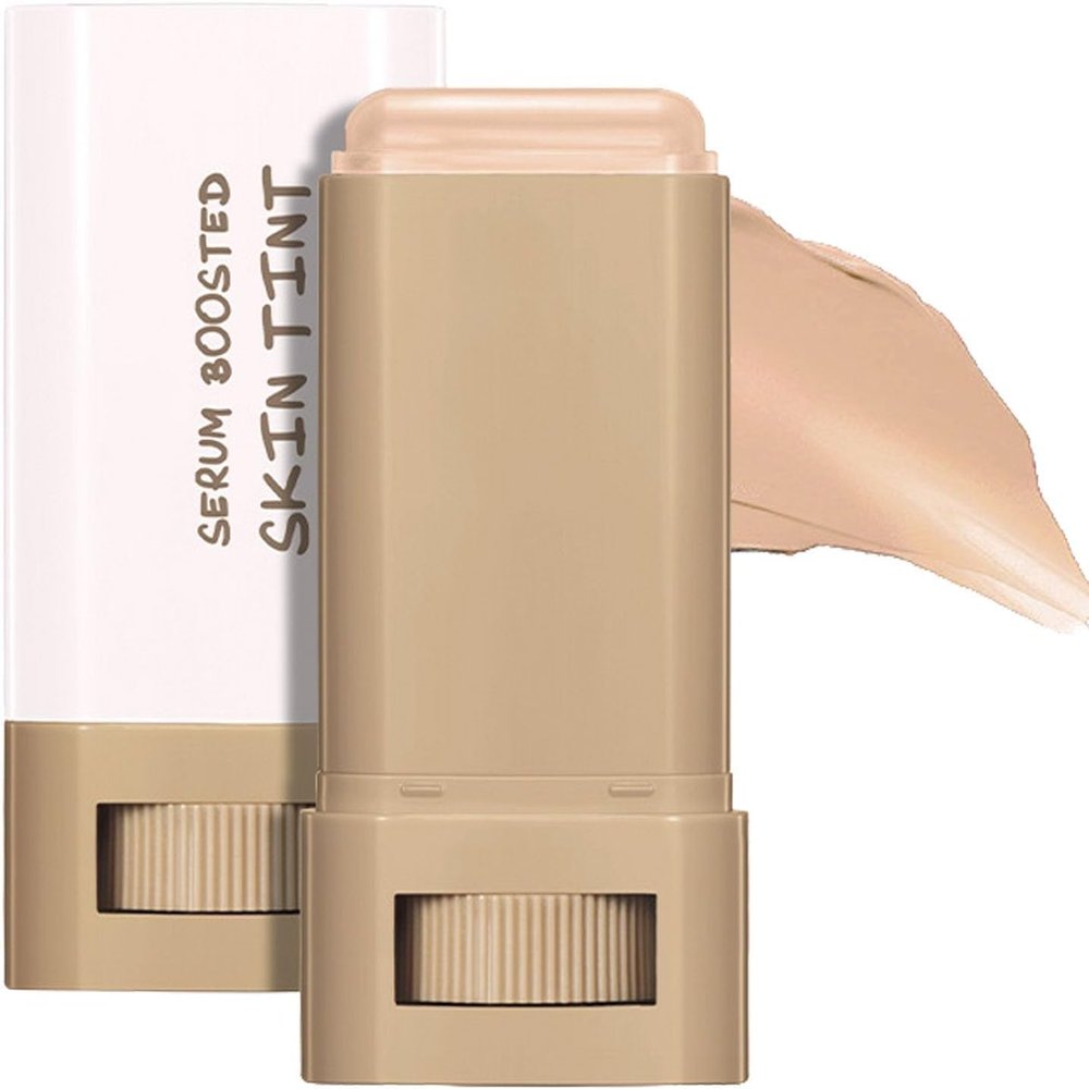 Beauty Balm Serum Boosted Skin Tint, Solid Tinted Moisturizing Serum Contour Stick Foundation Face Stick for Women, Brightens, Hydrates, Natural Finish Makeup (04#)
