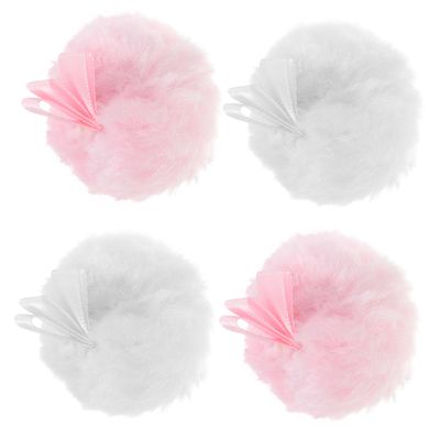 Healeved 4pcs Makeup Puffers Meizhuangpu Soft Rounds Setting Powder Makeup Facial Cleaning Pad Portable Beauty Tool Random Style