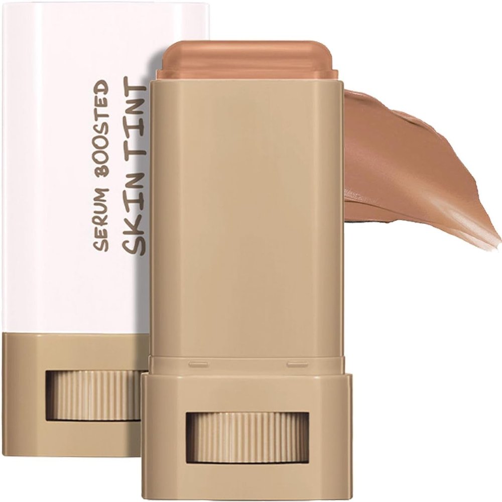 Beauty Balm Serum Boosted Skin Tint, Solid Tinted Moisturizing Serum Contour Stick Foundation Face Stick for Women, Brightens, Hydrates, Natural Finish Makeup (06#)