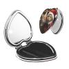 HJTRW Travel Makeup Mirror for Women Double-Sided 1X/2X Magnifying Foldable Cosmetic Mirror Portable Pocket Mirror Christmas Cat Vanity Mirror Compact Beauty Mirror for Pocket Purse Clutch view 1