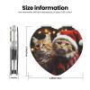 HJTRW Travel Makeup Mirror for Women Double-Sided 1X/2X Magnifying Foldable Cosmetic Mirror Portable Pocket Mirror Christmas Cat Vanity Mirror Compact Beauty Mirror for Pocket Purse Clutch view 3