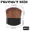 4Pcs Mini Powder Blush Brush, Small Makeup Brush Facial Makeup Brushes Travel Mini Multi-functional Loose Powder and Blush Brushes Travel Portable Soft Hair Make up Tools for Cheeks view 2