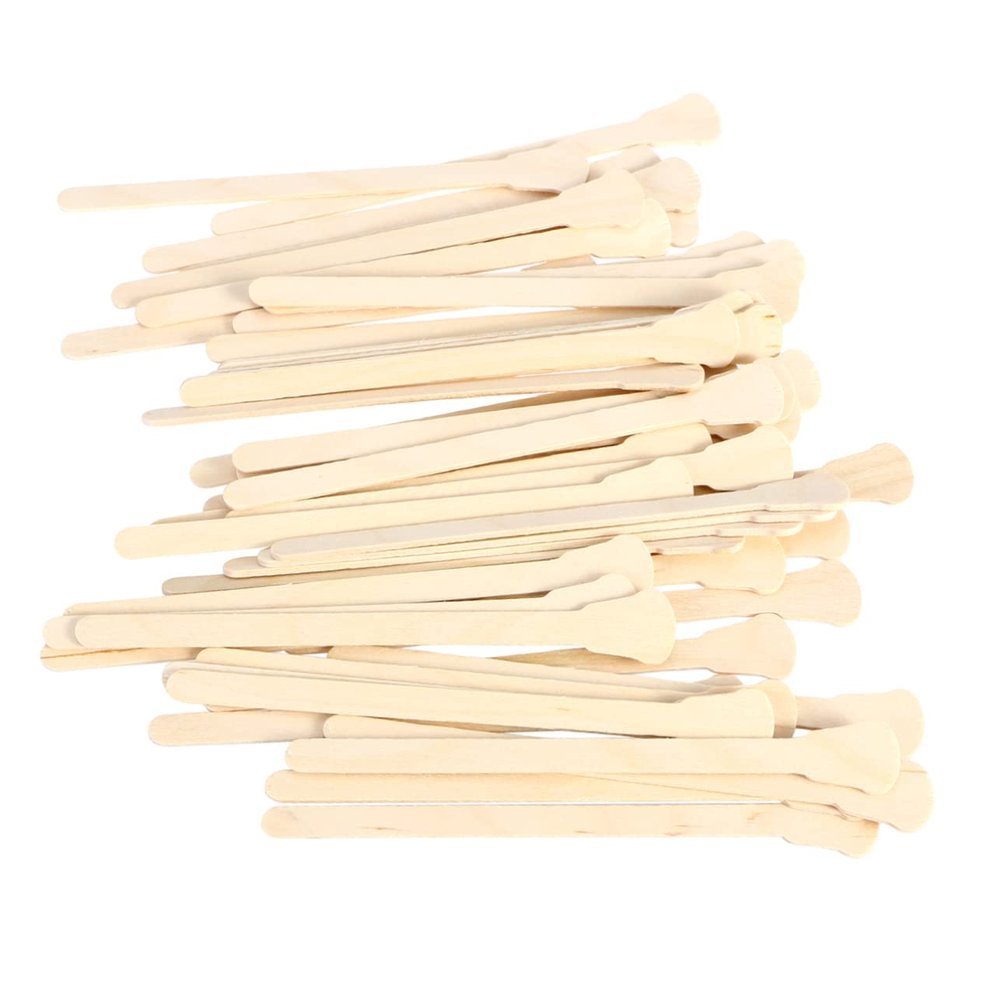 VICASKY 200pcs Hair Removal Wax Applicator Stick Disposable Wooden Spatulas Hair Remover No Odor