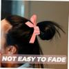 Beatifufu 3pcs Hair Bun Maker with Bowknot Design Stylish Hair Donut Roll Rings for Effortless Chignon and Updo Styles for Parties and Everyday Wear Pink Coffee Navy view 3