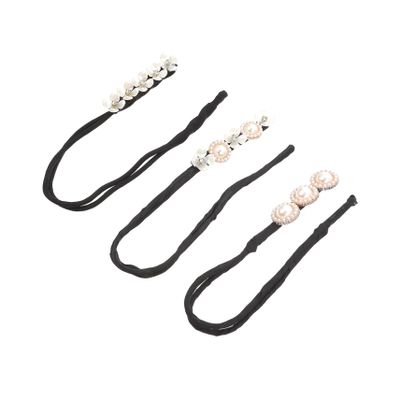 Beaupretty 3pcs Pearl Hair Band for Women Girls Diy Bun Maker Styling Accessory Clip