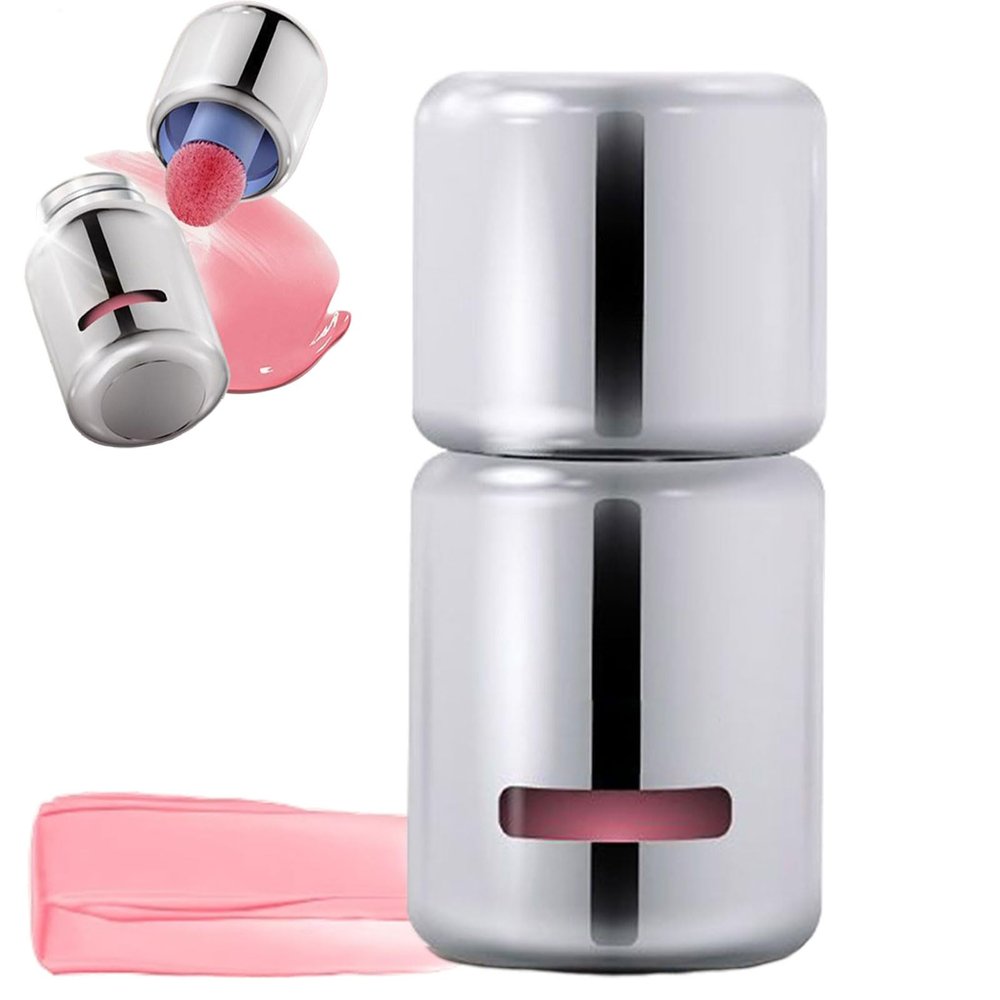 Liquid Blush, Jello Color Liquid Blush, Matte Nude Pink Orange Makeup Blusher Cream With Sponge Head Long-Wearing Sweat Proof (JC01)