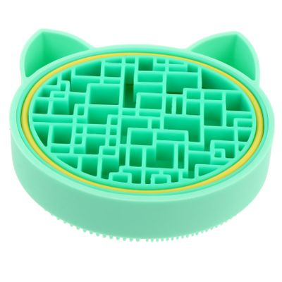 Ipetboom Makeup Brush Cleaner Mat Silicone Cleaning Pad for Brushes Drying Holder Cat Design Storage
