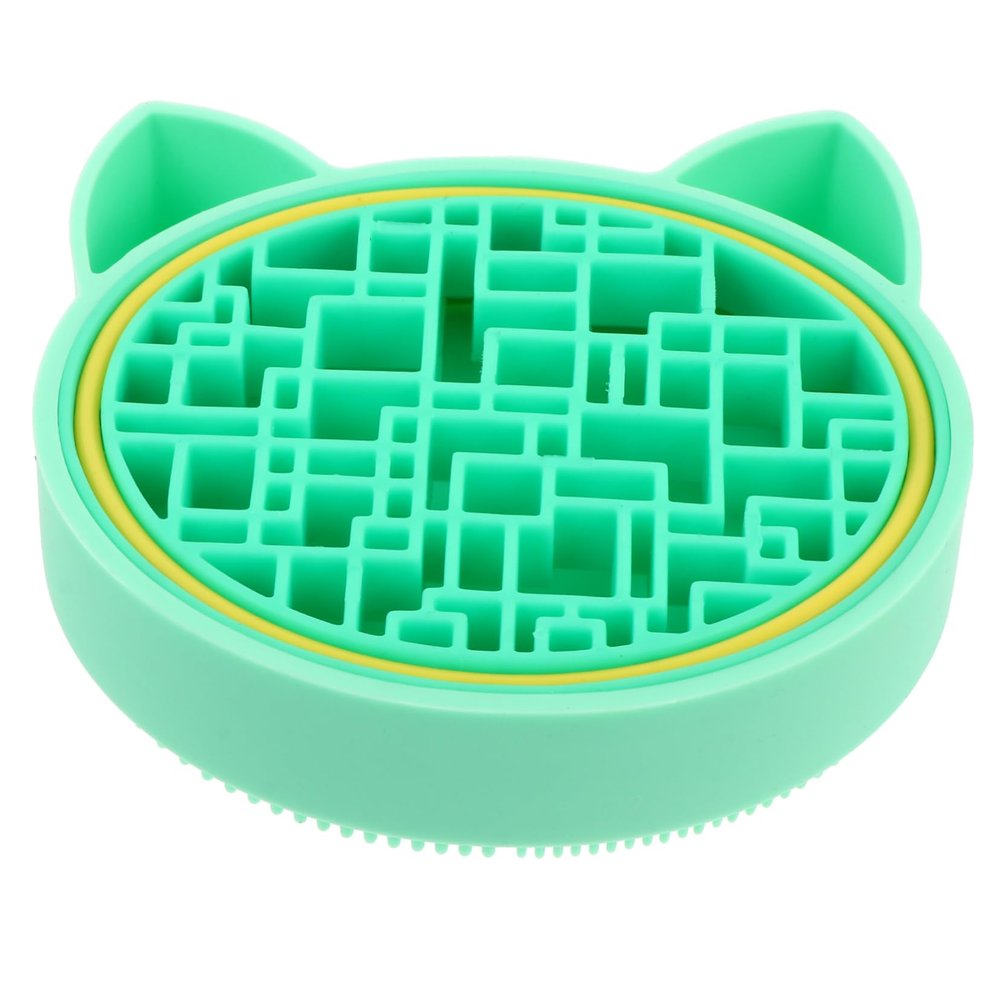 Ipetboom Makeup Brush Cleaner Mat Silicone Cleaning Pad for Brushes Drying Holder Cat Design Storage
