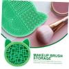Ipetboom Makeup Brush Cleaner Mat Silicone Cleaning Pad for Brushes Drying Holder Cat Design Storage view 2
