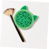 Ipetboom Makeup Brush Cleaner Mat Silicone Cleaning Pad for Brushes Drying Holder Cat Design Storage view 3