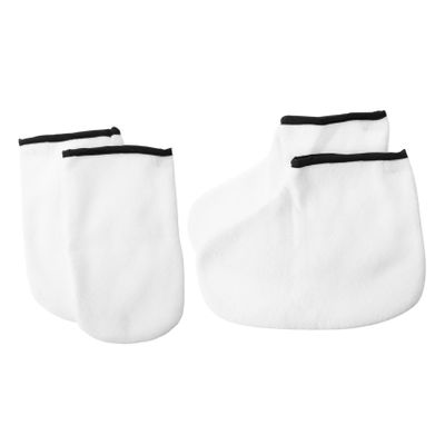 Beaupretty 2pairs Moisturizing Paraffin Wax Gloves and Socks Set for Hands and Feet Care Hydrating Hand and Foot Masks for Salon Use