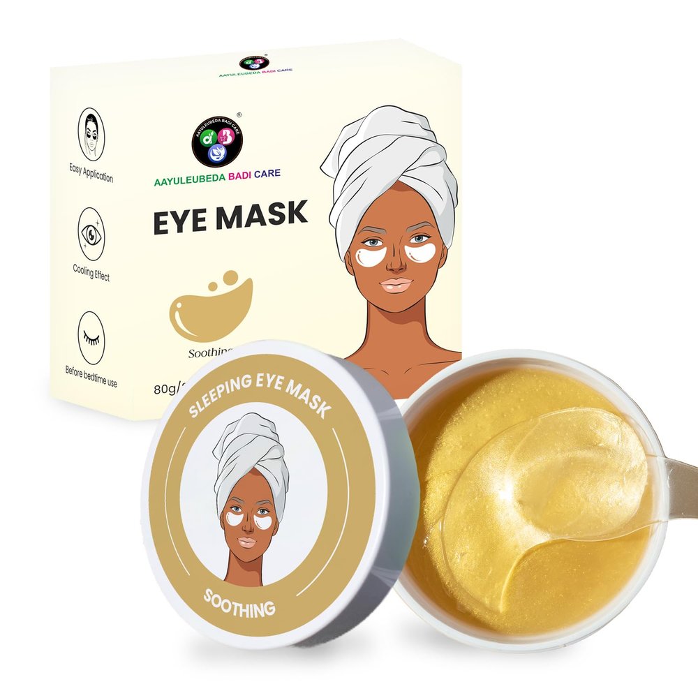 Aayuleubeda Badi Care ABC Gold Eye Mask, Under Eye mask, and Collagen Eye Patches are suitable for puffy eyes and dark circles (30 Pair)