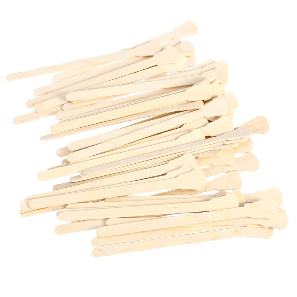 VICASKY Wooden Waxing Spatulas 150 Pack Disposable Wax Sticks for Body Hair Removal Natural Color for Home or Professional Use
