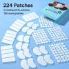 LitBear Large Pimple Patches, 5 Size 224 Count Big Acne Patches for Face, Chin, Forehead and Body, Zit Patches for Dots, Blemishes and Large Breakouts, Hydrocolloid Patch (XL Strip, Contoured, Round) view 2