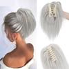 Hair Bun, Fluffy Donut Hair Clip with Braids,Synthetic Hair Updo Extensions,for Daily Wear(Brown pink) view 2