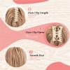 Hair Bun, Fluffy Donut Hair Clip with Braids,Synthetic Hair Updo Extensions,for Daily Wear(Brown pink) view 3
