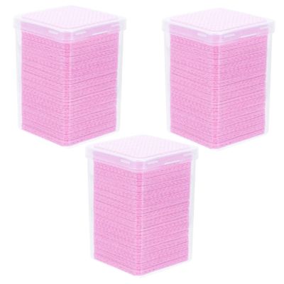SKISUNO 600pcs Lint Eyelash Glue Wiping Cotton Cloths Professional Cleaning Pads for Lash Extensions and Nail Art Compact and Versatile Makeup Remover Wipes