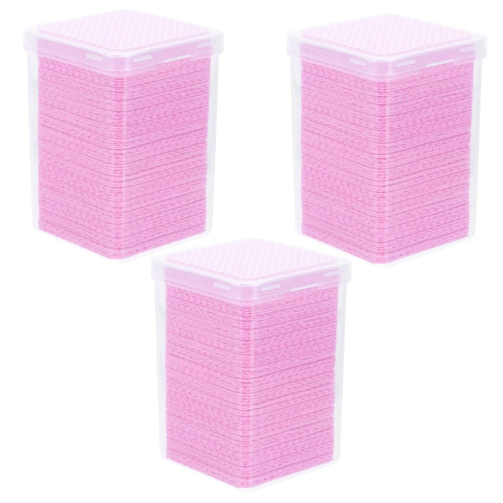 SKISUNO 600pcs Lint Eyelash Glue Wiping Cotton Cloths Professional Cleaning Pads for Lash Extensions and Nail Art Compact and Versatile Makeup Remover Wipes