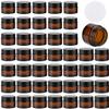 1oz Glass Jar with Lid,45 Pcs Amber Round Containers Cosmetic Glass Jars for Travel Body Scrub, Lotion, Body Butter, Bath Salts view 1