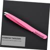 Beaupretty 12pcs Ergonomic Eyebrow Tweezer Comb Eyebrow Makeup Tool Clips for Home Travel view 3