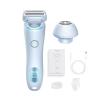fxwtich Women Electric Shaver LED Display 2 in 1 Wet & Dry USB Rechargeable Waterproof Portable Face Body Bikini Area Arm Leg Hair Removal Epilator Razor Trimmer Painless Hair Removal Removable Head view 1