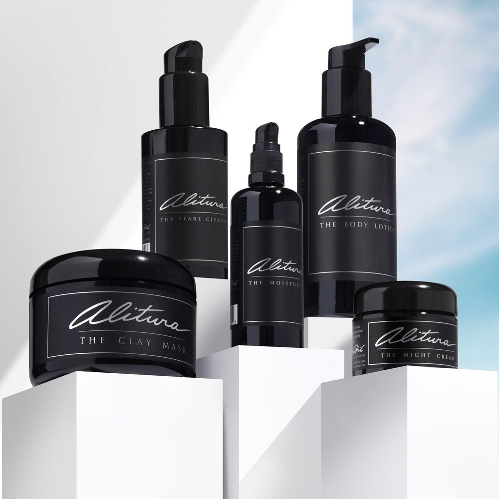 Alitura The Essential Discovery Set - Pearl Cleanser, Clay Mask, Moisturizer, Night Cream, Body Lotion Bundle
