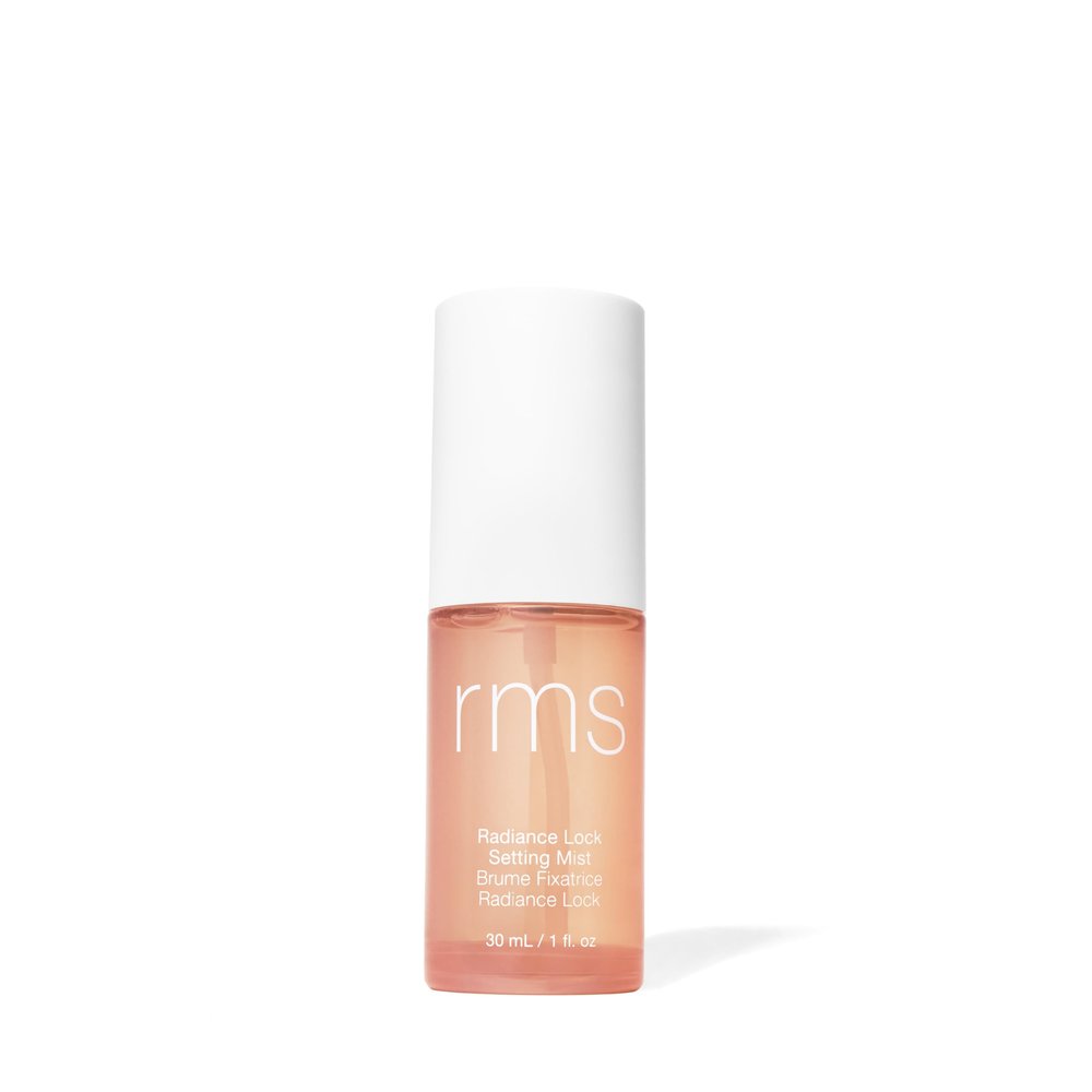 RMS Beauty Radiance Lock Setting Mist Hydrating Makeup Setting Spray, Dewy Finish, Long-Lasting Makeup Fixer, Skin Soothing Botanicals, Refreshing Face Mist, 2 fl oz