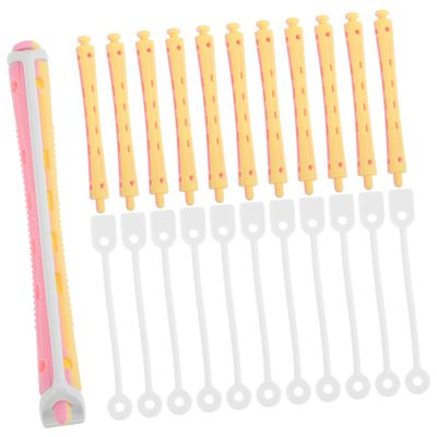 WOONEKY 12pcs Flexible Plastic Perm Rods for Women Foam Hair Rollers for Long Short Hair Easy Styling Perm Rods