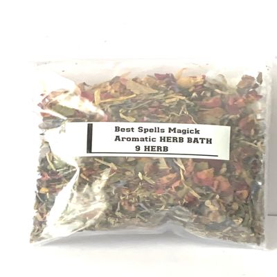 9 HERB Pure Botanical Conjure Bath/ 3-Day Supply/Wisdom, Strength, Success