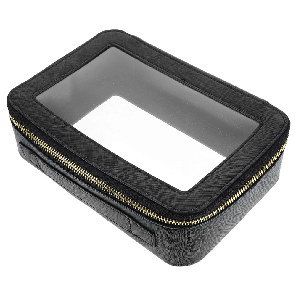 ABOOFAN Clear Travel Toiletry Bag Transparent Makeup Organizer Reusable Makeup Pouch with Zipper Lightweight Material for Cosmetics and Daily Essentials