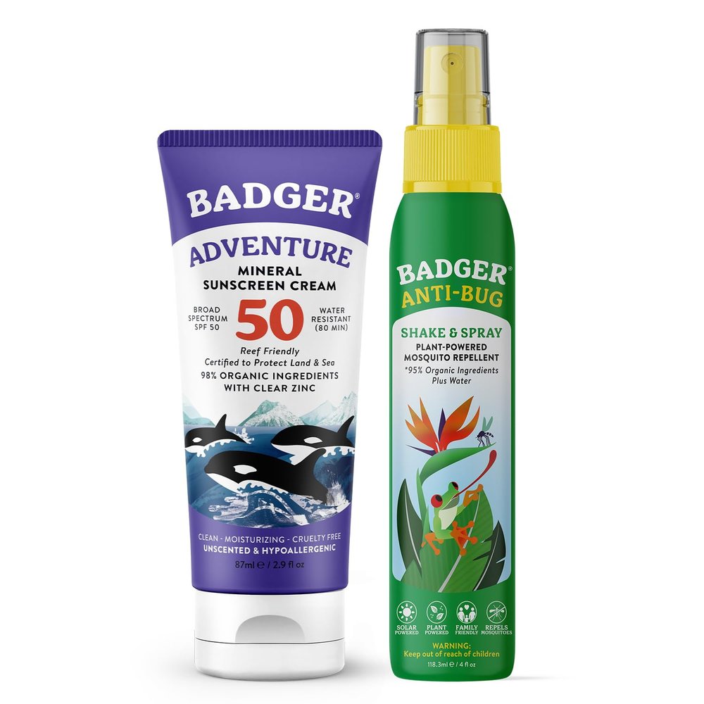 Badger SPF 50 Mineral Sunscreen and Bug Spray