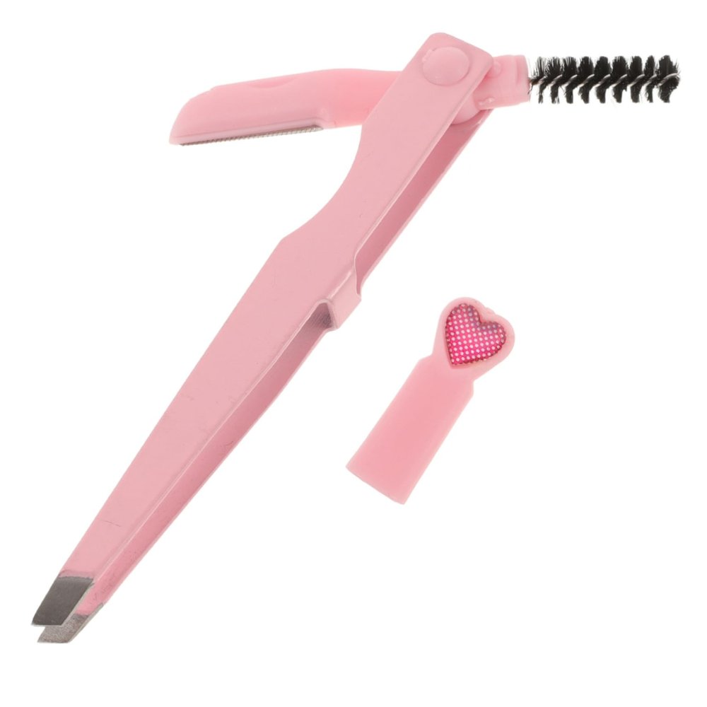 HAPINARY Precision Eyebrow Razor Tweezer for Women Stainless Steel Multi-function Grooming Kit for Travel